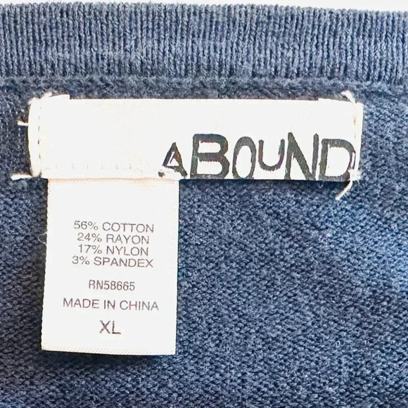 ABOUND Women 3/4 Sleeve Open Front Blue Cardigan Blue Sweater Size Extra Large - Picture 14 of 14